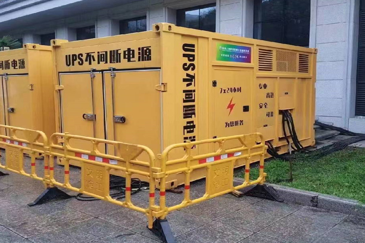 本号镇发电机租赁施工现场