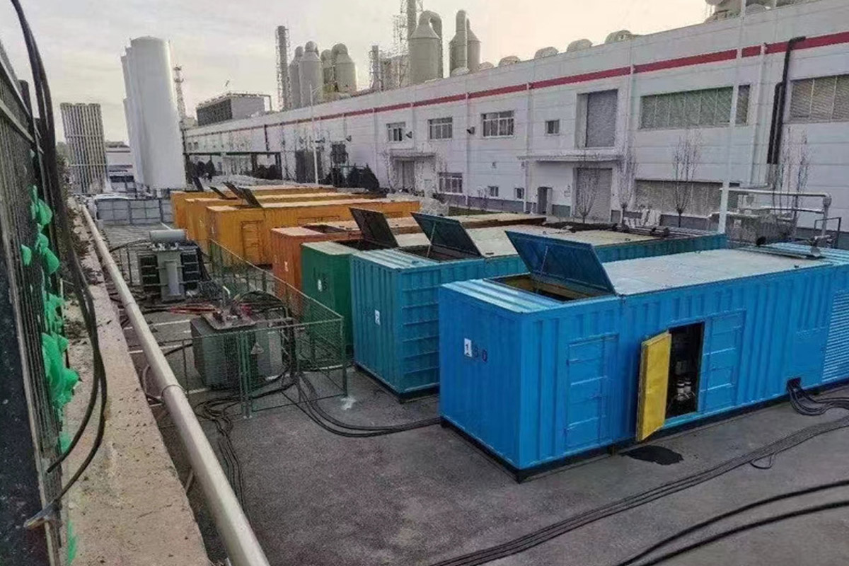 本号镇发电机租赁施工现场