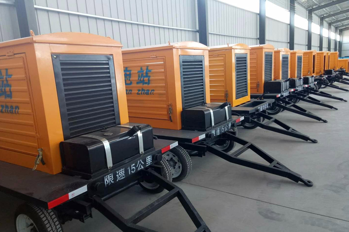本号镇发电机租赁施工现场
